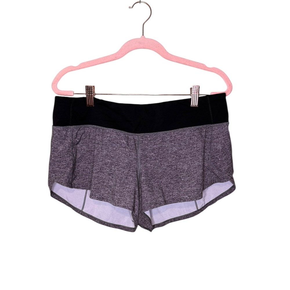 Lululemon Speed Up Short 2.5" in Heather Lux Multi Black / Black 8